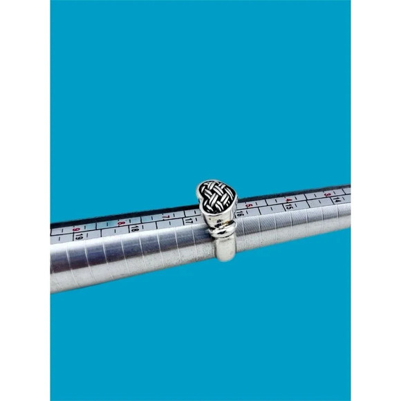 BRIGHTON Heart Basket Weave Repousse Band Ring Size 6 Sterling Silver 12 Grams - Picture 3 of 7